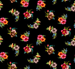 seamless pattern with flowers