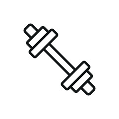 Barbell Sport Icon showcases a bold and powerful style, ideal for highlighting athletic training, strength building, or sports-related branding