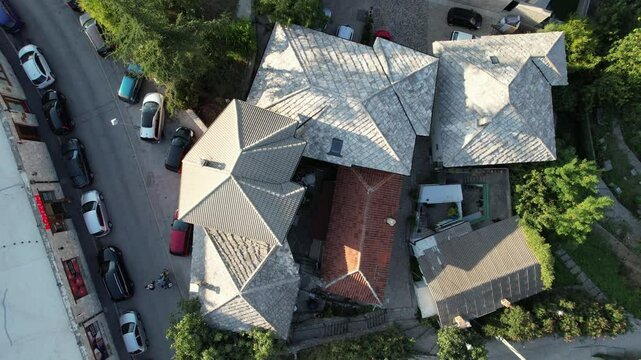City in Roof Building View