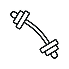 Barbell Sport Icon showcases a bold and powerful style, ideal for highlighting athletic training, strength building, or sports-related branding