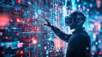 Exploring virtual reality technology digital realm interactive experience futuristic environment user perspective innovation