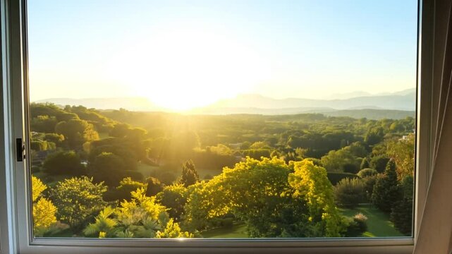 landscape with a window. generative ai 