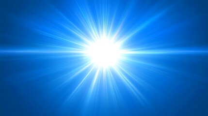 Fototapeta premium Bright Light Rays Exploding From Central White Core