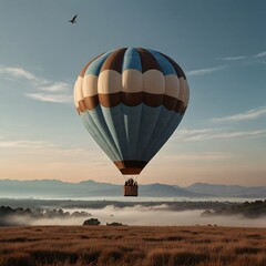 Obraz premium Surreal Hot Air Balloon Adventure at Golden Hour V5