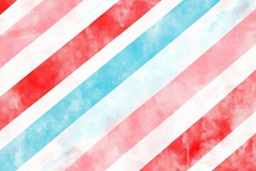 Obraz premium Abstract Watercolor Diagonal Stripes in Pink, Red, and Blue