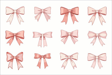 Black Ribbon Bow Illustration for Crafts