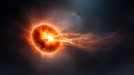 A vibrant cosmic explosion illustrating stellar phenomena.