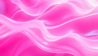 Obraz premium Pink Abstract Waves: A Serene, Glossy Digital Artwork
