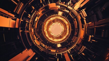 Obraz premium Abstract Mechanical Gear Wheel Background with Industrial Design Elements