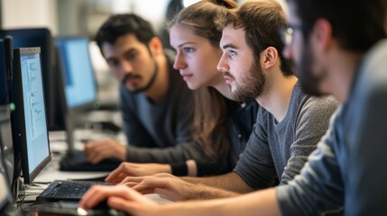 A collaborative team using advanced tools for solving real-world data science problems