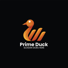 Prime Duck Gradient Colorful Logo