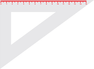 illustration of 15 cm triangle ruler