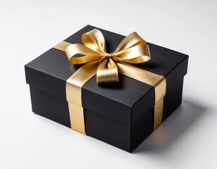 Obraz premium gift box with gold ribbon