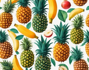 seamless pattern with fruits