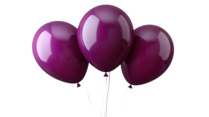 Purple balloon isolated on white background