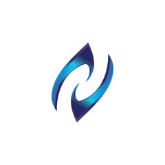 Modern gradient funding logo, letter n logo of funding company.