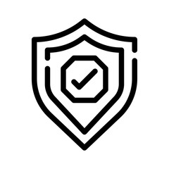Icon Guard Shield With Style Outline