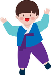 명절 한복 입은 아이들