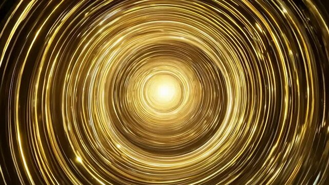 Experience a dazzling display of swirling golden patterns that create a vibrant abstract environment.