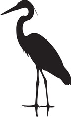 Obraz premium Heron bird silhouette Illustration design
