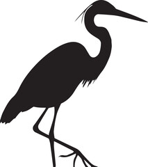 Fototapeta premium Heron bird silhouette Illustration design
