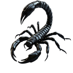 Dynamic scorpion illustration wildlife art transparent background studio environment close-up view nature concept