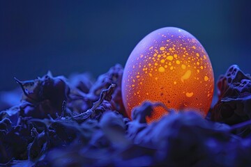 Fertilized egg glowing with life after successful fertilization -