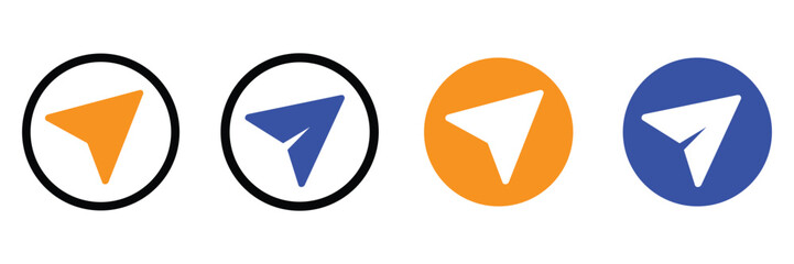 Send icons. Send message icons with arrow, share icon isolated on white background. Modern technology icon, vector illustration. EPS 10