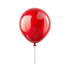 Red balloon on transparent background 
