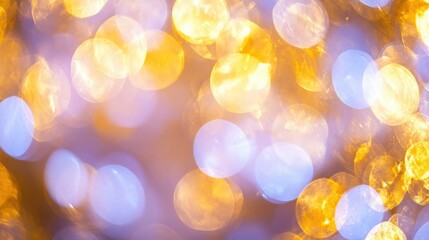 Colorful bokeh lights create a warm atmosphere during the evening festivities in the city