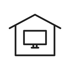 Home Office icon vector image. Suitable for mobile apps, web apps and print media.