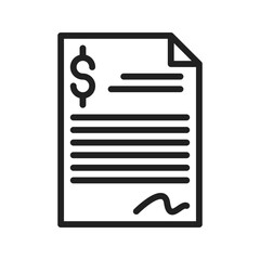 Invoice icon vector image. Suitable for mobile apps, web apps and print media.