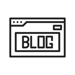 Blog icon vector image. Suitable for mobile apps, web apps and print media.