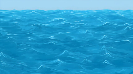 Obraz premium Ocean Waves Texture, Serene Blue Water Surface Undulates Gently Under Calm Sky
