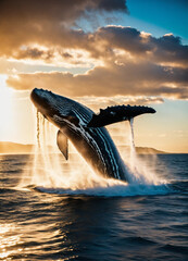 dolphin jumping out of the sea