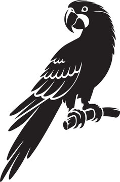 parrot silhouette isolated on white background. Green parrot icon vector illustration design.