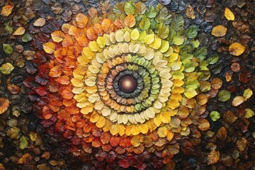 Autumn Leaf Mandala