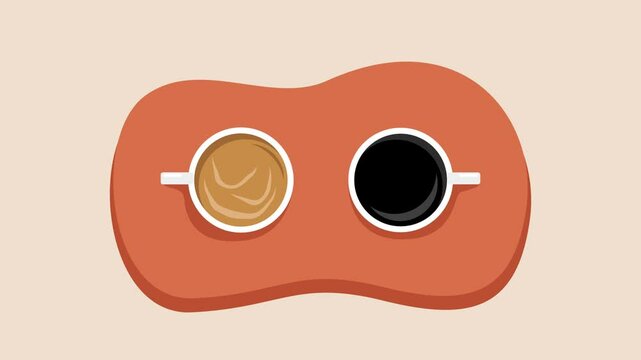 Animated video Coffee beverage Concept. Full length animation illustration. High quality 4k footage