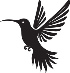 Humming bird silhouette vector artwork