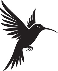 Humming bird silhouette vector artwork