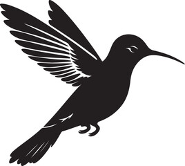 Humming bird silhouette vector artwork