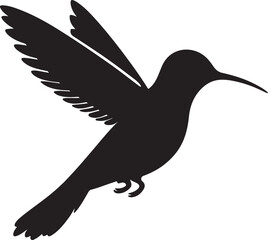 Obraz premium Humming bird silhouette vector artwork
