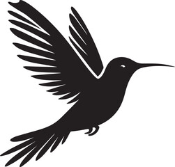 Humming bird silhouette vector artwork