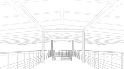 3D illustration of truck weight scale