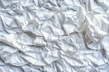 Obraz premium Crumpled White Paper Texture