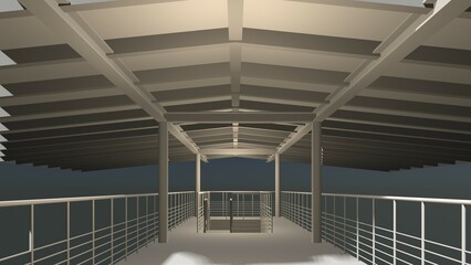 3D illustration of truck weight scale