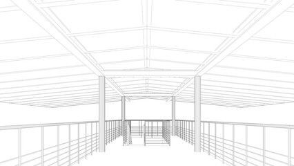 3D illustration of truck weight scale