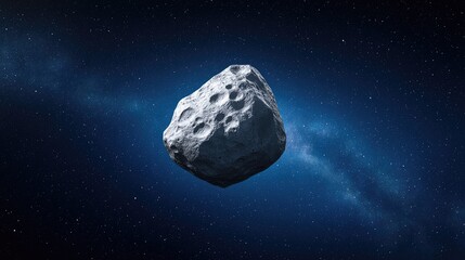 Asteroid approaching outer space digital illustration cosmic environment space view astrophysics concept