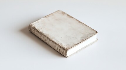 Old Worn Book on White Background