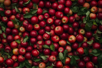 Lots of red apples. Tasty and juicy Background